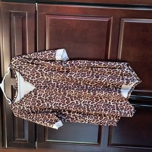 Leopard Print Tunic Top, M, Worn Once